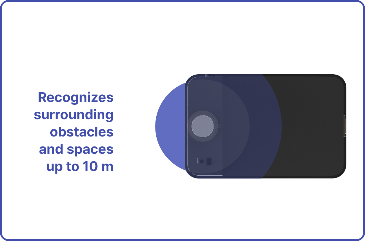 NarGo60 obstacle detection range