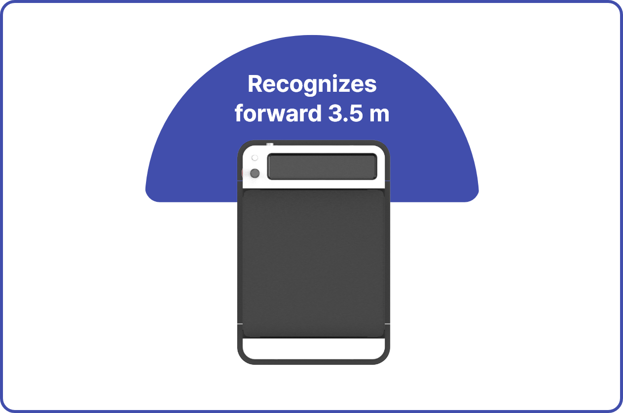 TarGo100 obstacle detection range